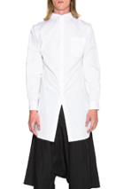 Comme Des Garcons Homme Plus Backwards Cotton Shirt In White