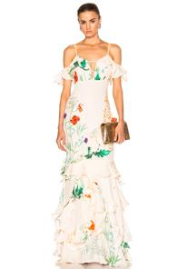 Johanna Ortiz La Santa Maria Dress In Neutrals,floral