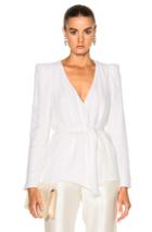 Ryan Roche Short Silk Cardigan Sweater With Knit In White