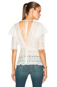 Carisa Rene Antique Prairie Top In White