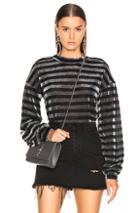 Rta Magnus Sweater In Black,metallic,stripes