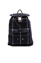 A.p.c. Clip Backpack In Blue,checkered & Plaid