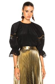 Fendi Blouse With Cut Out Sleeve Detail In Black