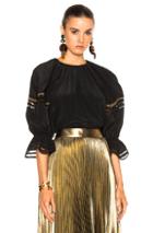 Fendi Blouse With Cut Out Sleeve Detail In Black