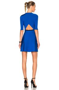 Victoria Victoria Beckham Open Back Dress In Blue
