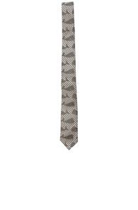 Thom Browne Whale Houndstooth Tie In Gray,animal Print