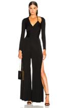Michelle Mason Wrap Jumpsuit In Black