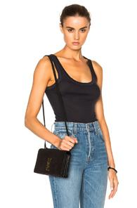 Enza Costa Rib Fitted Bold Tank Top In Gray
