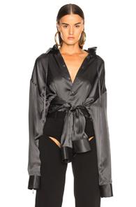 Y Project Hug Silk Shirt In Gray