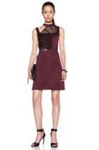 Christopher Kane Sleeveless Abstract Boning Viscose-blend Dress In Red
