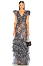Johanna Ortiz The Sea Nymph Dress In Paisley,blue