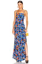 Staud Parrot Dress In Blue,noveley
