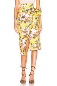 Silvia Tcherassi Guzmania Skirt In Yellow,floral