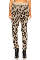 R13 Cashmere Leopard Pant In Animal Print,neutrals