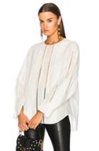 Chloe Soft Washed Cotton Blouse In White