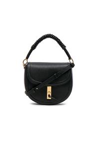 Altuzarra Ghianda Braided Top Handle Medium Saddle Bag In Black