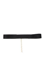 Bartoli Thin Satin Choker In Black