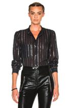 Isabel Marant Etoile Samson Lurex Cotton Top In Black,stripes,metallics