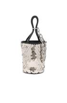 Alexander Wang Roxy Sequin Mini Bucket Bag In Metallic Silver