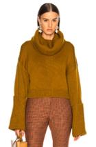 Monse Giant Cuff Sweater In Metallic Silver
