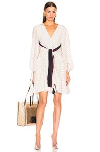 Stella Mccartney Long Sleeve Mini Dress In Abstract,neutral