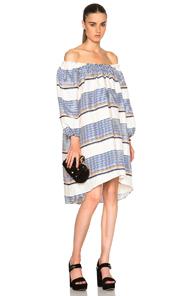 Tanya Taylor Brianna Dress In Blue,stripes