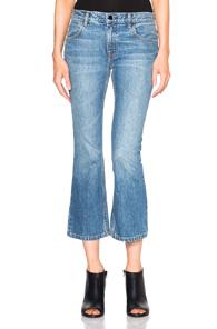 Alexander Wang Denim X Alexander Wang Trap Cropped Boot In Blue