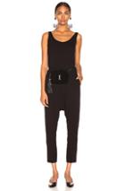 Enza Costa Sleeveless Drop Rise Jumpsuit In Black