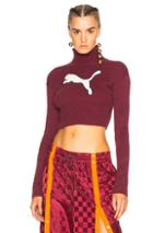 Fenty By Puma Loose Cropped Sweater In Red