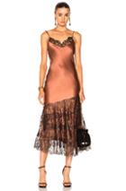 Johanna Ortiz La Maria Silk Charmeuse Embroidered Dress In Bronce In Brown,metallics,neutrals