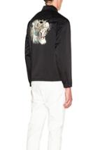 Marc Jacobs Matte & Shiny Suiting Jacket With Tiger Embroidery In Black