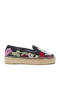Alexander Mcqueen Tessu Espadrilles In Black,floral