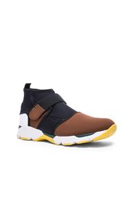 Marni Neoprene Sneakers In Brown,black