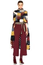 Rosetta Getty Patchwork Crochet Poncho In Blue