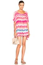 Missoni Mare Printed Mini Caftan In Pink,geometric Print