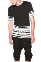 Helmut Lang Distressed Print Jersey Tee In Black