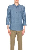 A.p.c. Chambray Shirt In Blue