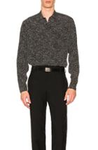 Saint Laurent Crepe De Chine Flakes Shirt In Black,geometric Print