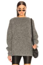 Acne Studios Dramatic Mohair Sweater In Gray