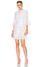 Valentino Embroidered Lace Dress In White