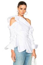 Monse One Shoulder Blouse In White
