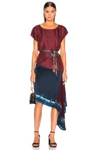 Raquel Allegra Scarf Dress In Red,blue,polka Dots