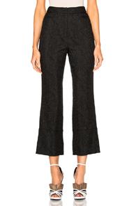 Erdem Stretch Jacquard Verity Trousers In Black