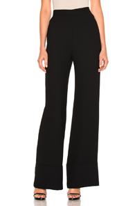 Brandon Maxwell Wide Cuff Pant In Black