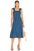 The Great Sundown Dress In Blue,stripes