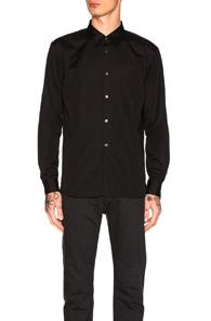 Comme Des Garcons Homme Plus Cotton Broad Shirt In Black