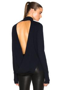 Dion Lee Loop Back Skivvy Sweater In Blue