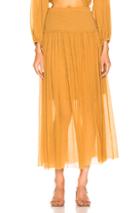 Zimmermann Wayfarer Crinkle Skirt In Yellow