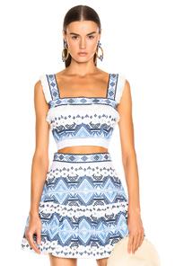 Alexis Liddy Top In Abstract,blue,white