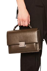 Saint Laurent Medium Bellechasse Schoolbag In Green